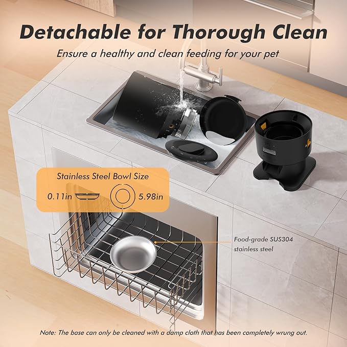 Automatic Cat Feeder - 5L Anti-Clog Cat Food Dispenser with Freshness Preservation, 1-6 Meals/Day, Programmable Portions, 10s Voice, 180-Day Battery Life, Auto Pet Feeder for Multi Cats and Dogs-Mewly Pet