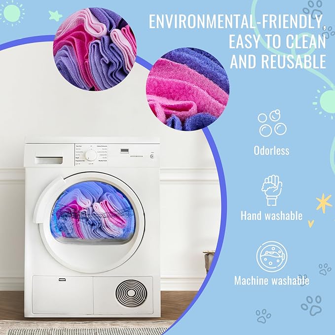 Pet Snuffle Ball, Puzzle Sniffing Interactive Dog Ball for Blind Dogs Training Stress Relief Dog Enrichment Toys Treat Machine Washable (20cm, Pink and Purple)-Mewly Pet