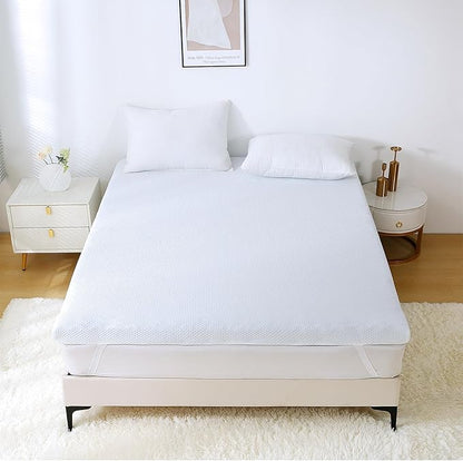 MUXHOMO 3 Inch 7-Zone Full Mattress Topper, Egg Crate Foam Mattress Topper Full Size for Back Pain, Lavender Cooling Gel Infused Bed Pad, CertiPUR-US and Oeko-TEX Certification (54"×75")
