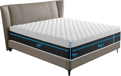 Full Mattresses,Memory Foam Hybrid 10 Inch Full Size Mattress,Black&White Pocket Spring Full Size Black&White Mattress,CertiPUR-US.