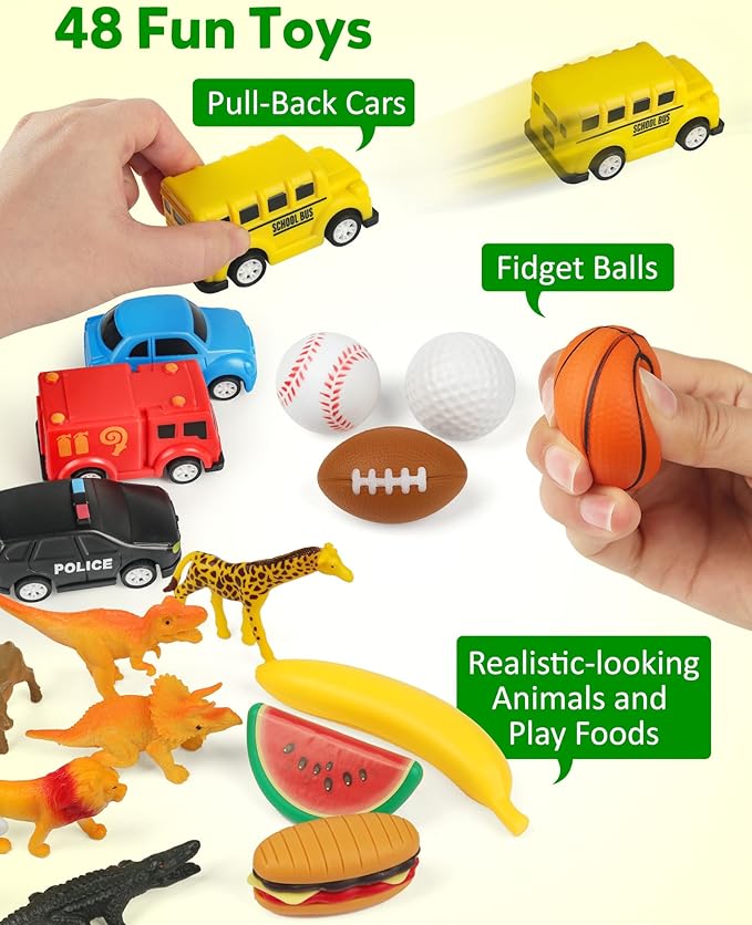Coogam Sorting Toy for Toddlers, Animals Dinosaurs Fruits Vehicles Foods Fishes Balls Farm Playset, Fine Motor Montessori Game Preschool Educational Learning Gift for Year Old Kids-Mewly Pet