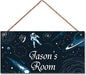 Personalized Space Decor for Boys Room Outer Space Theme Room Decor for Boys,Astronaut Wall Art Decor for Kids Room Boys Bedroom Comet Nursery Playroom