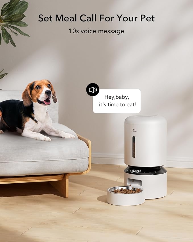 PETLIBRO Automatic Cat Feeder, Automatic Dog Feeder with Freshness Preservation, 5L Timed Cat Feeders for Dry Food, Up to 6 Meals Per Day, Granary Pet Feeder for Cats/Dogs-Mewly Pet