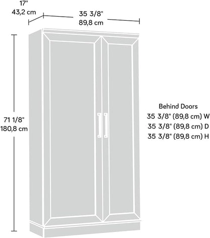 Sauder HomePlus Storage Pantry cabinets, L: 35.35" x W: 17.01" x H: 71.18", Sienna Oak