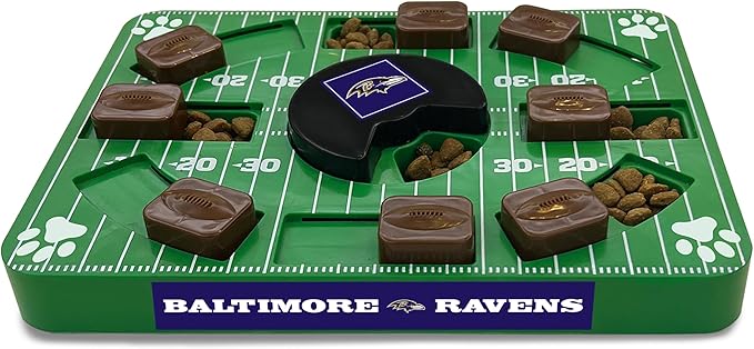 Pets First NFL Baltimore Ravens Puzzle Toy, Interactive Dog Puzzle Treat Toy-Mewly Pet