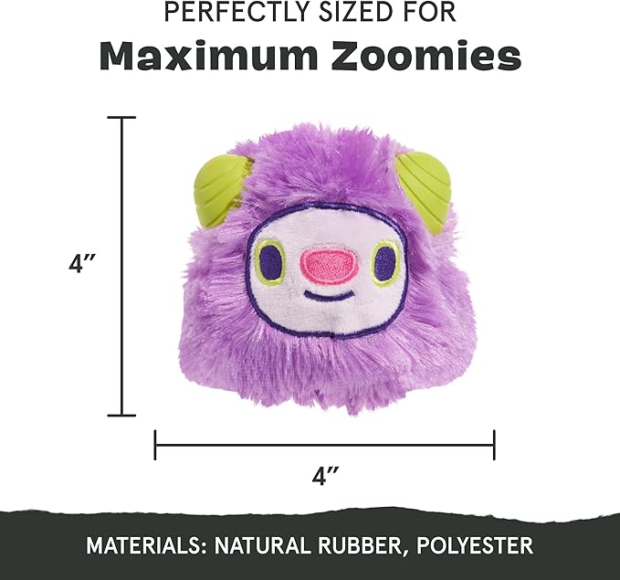 Barkbox Torbert The Troll Dog Toy for Large Dogs, Natural Rubber with Wacky Bounce Perfect for Aggressive Chewers and Long-Lasting Playtime-Mewly Pet