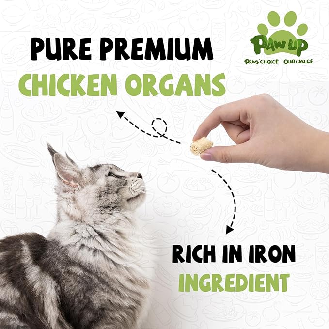 Freeze Dried Dog Treats,Chicken Breast&Organs Recipe Raw Dog Food Topper, High Protein Freeze-Dried Food for Cats, Rawhide Free, Gluten&Grain Free, 5.3oz-Mewly Pet