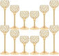 12pcs Bulk Crystal Candle Holder Set, 3 Sizes Tealight Candlestick Holders, Elegant Gold Candelabra for Wedding Table Centerpiece, Fireplace, Home & Living Room Decor