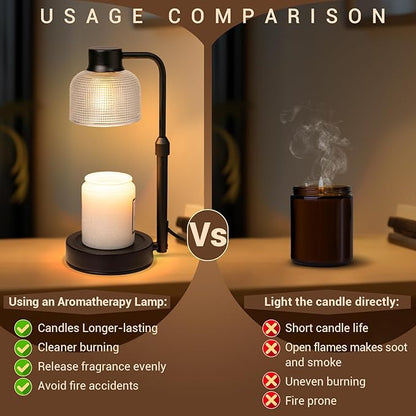 KLL Candle Warmer Lamp with Timer: Christmas Gifts for Women - Birthday Gifts for Women Mom - House Warming Gifts New Home Decor - Vintage Home Decor for Scented Jar Candle