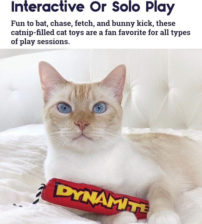 Catstages Green Magic Dynamite Stick Catnip Cat Toy, Red-Mewly Pet