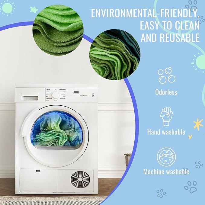 Pet Snuffle Ball, Puzzle Sniffing Interactive Dog Ball for Blind Dogs Training Stress Relief Dog Enrichment Toys Treat Machine Washable (15cm, Gradient Green)-Mewly Pet