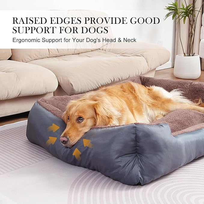 Large Dog Beds, Pet Bed for Large Dogs, Comfortable Dog Bed Machine Washable Up to 30/50/90/100lbs-Mewly Pet