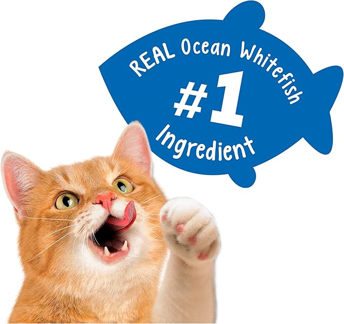 Purina Friskies Party Mix Cat Treats, Beachside Crunch, Made with Ocean Whitefish, Crunchy Cat Treats for Adult Cats, 20-Ounce Resealable Canister (Pack of 4)-Mewly Pet