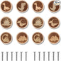 12 Pack Dinosaur Dresser Knobs 40MM/1.57" Wooden Cartoon Animal Cabinet Knob Kids Dresser Knobs Handle Drawer Knobs for Nursery