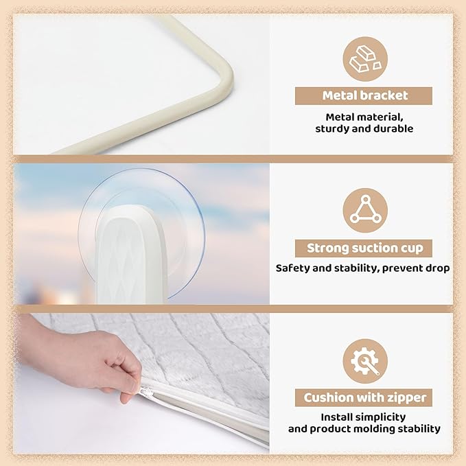 Cat Window Perch & Hammock - Exquisite Soft Wool Fleece, Safe & Comfortable Design with 4 Strong Suction Cups - Ideal for Large Cats (High-Grade Gray, Extra Large)-Mewly Pet