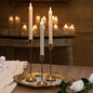 Candlestick Holders, Taper Candle Holders Set of 3, Gold Vintage Candle Sticks Holder Decor for Table Centerpiece, Fireplace Mantel, Weddings & Housewarming Décor with Gift Box