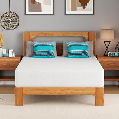 PayLessHere 12 Inch Cooling-Gel Memory Foam Mattress Queen, Medium Firm, CertiPUR-US Certified, White
