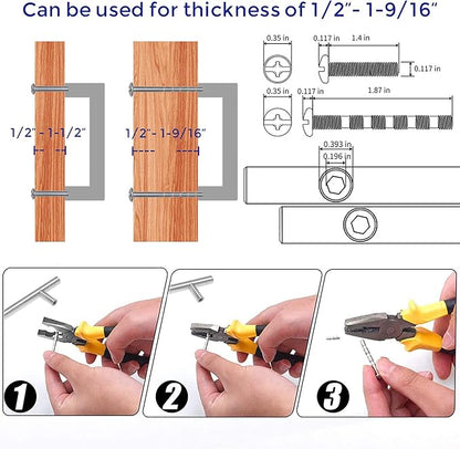 Ravinte 20 Pack Brushed Nickel Kitchen Cabinet Handles 3-3/4 Inch Cabinet Pulls Square Kitchen Hardware for Cabinet Drawer Pulls Drawer Handles Come with Screwdriver