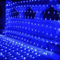 Net Mesh String Lights Waterproof, 200 Light Bubbles, 8 Lighting Modes, for Indoor Outdoor, Curtain, Christmas Tree, Bush, Party, Wedding, Fairy, Wall Decoration (9.8 ft x 6.6 ft, Blue)