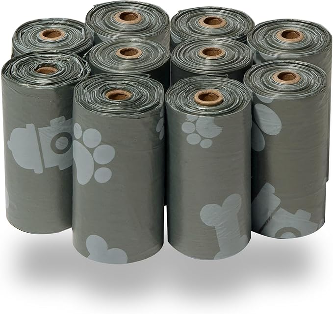 Best Pet Supplies Dog Poop Bags (4 x 150 Bags) for Waste Refuse Cleanup, Doggy Roll Replacements for Outdoor Puppy Walking and Travel, Leak Proof and Tear Resistant, Thick Plastic - Assorted Colors-Mewly Pet