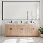 Suidia Bathroom Mirrors, 72" x 36" Wall Mirror Metal Framed, Bathroom Vanity Mirror for Living Room Bedroom Bathrooms Entryway, Black, Rect Corner Style