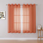 KEQIAOSUOCAI Burnt Orange Sheer Curtains - Grommet Voile Sheer Drapes Airy Curtain Panels with Light Filtering Window Treatment for Girl's Bedroom(2 Pieces,54 Wide x 63 Long inches)