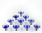 12pcs Diamond Shape Crystal Glass 30mm Drawer Knob Pull Handle Usd for Cabinet, Drawer (Blue)