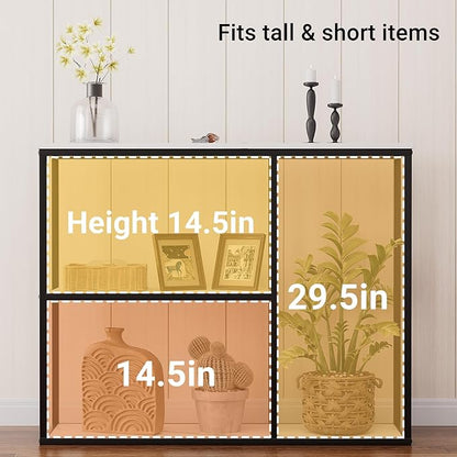 WOHOMO Console Table, 12 Inch Narrow Entryway Table for Living Room, 31.5 Inch Modern Industrial Sofa Table with 3-Tier Storage Shelves for Corridor, Hallway, White Marble