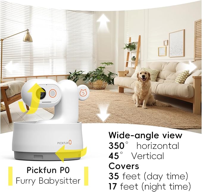AI Dog Camera, Smart Security Camera Indoor with Phone App [Pet Recognition, Daily Activity Analysis & Motion Tracking] Cat Cam 5MP HD, 360° View, 2-Way Audio, Night Vision, 5G WiFi-Mewly Pet