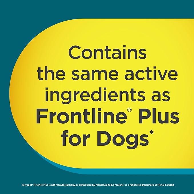 FirstAct Plus Flea Treatment for Dogs, Large Dogs 45-88 lbs, 6 Doses, Same Active Ingredients as Frontline Plus Flea and Tick Prevention for Dogs-Mewly Pet