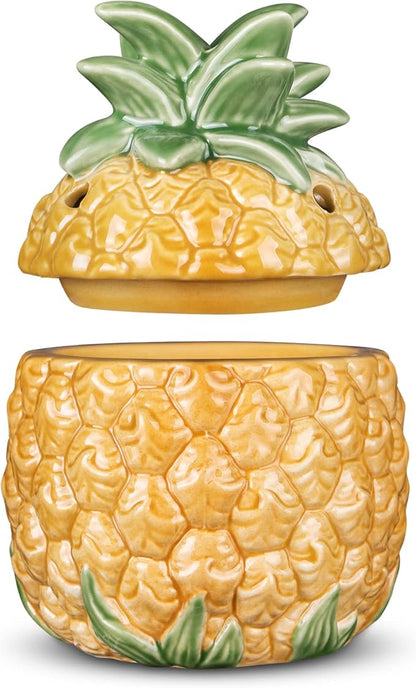 STAR MOON Wax Melt Warmer for Scented Wax Electric - Tropical Pineapple Design with Ceramic Warming Plate - Ideal for Home and Office - No Flame