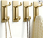 pickpiff Self Adhesive Hooks, Extra Sticky 10LB (Max), Heavy Duty Stainless, Stick On Wall and Door Hooks for Hanging, Bathroom Towel Hooks and Coat Hooks, Robe Hook Wall Mounted, Gold, 4 Pack