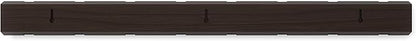 Umbra - Flip Wall-Mounted Coat Rack Rail Hook for Hats, Jackets, Bags and More, Wood, Metal, Black/Walnut
