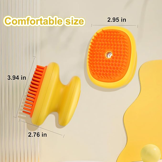 Cat Steam Brush, 3 in 1 Cat and Dog Grooming Brush for Shedding, Pet Hair Cleaning, Silicone Massage, Anti-Static Pet Spray Hair Removal Comb-Mewly Pet