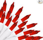 Brite Star 100 Count Mini String Christmas Lights, Red - 22 feet Indoor/Outdoor Christmas Tree Lights with White Wire (Set of 2)