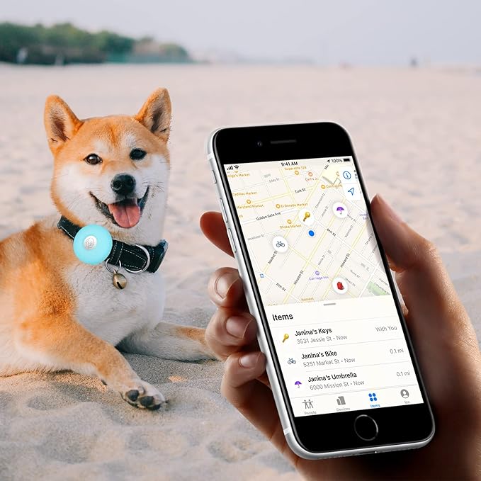 Airtag Holder for Dog Collar, Cibaabo Silicone Air Tag Case Cover Compatible with Apple Airtags for 0.8-1.2inch Cat Pet Collar Harness Loop-Mewly Pet