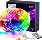 VOLIVO LED Strip Lights 50 FT,Color Changing Led Light Strips Kit with 44 Keys IR Remote Control, Lighting for Bedroom, Room, Home Decoration