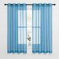 NICETOWN Sheer Curtains for Bedroom Windows, Grommet Living Room Curtain Drapes Voile Textured Soft & Lightweight Window Dressing for Nursery, Turquoise, W54 x L63, 2 Panels