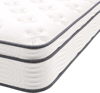Modway Jenna 10” Innerspring and Memory Foam Twin Mattress With Individually Encased Coils
