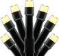 YULETIME 100 ft 300 Count Warm White LED String Lights with 8 Models Adapter, Black Wire Wide Angle 5mm Christmas Lights (Warm White - Black Wire)