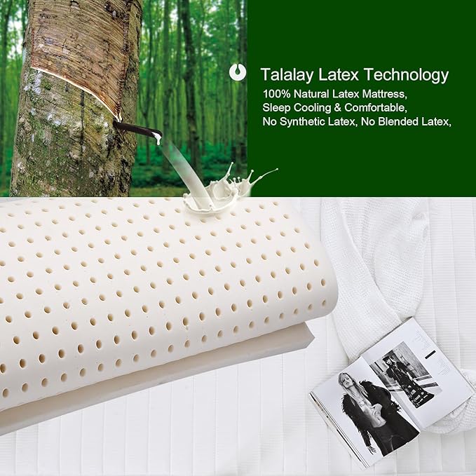 Sunrising Bedding 8 inch Twin Natural Latex Mattress, Individually Encased Pocket Coil, Firm, Supportive, Naturally Cooling, Organic Mattress, 120-Night Free Trial, 20-Year Warranty