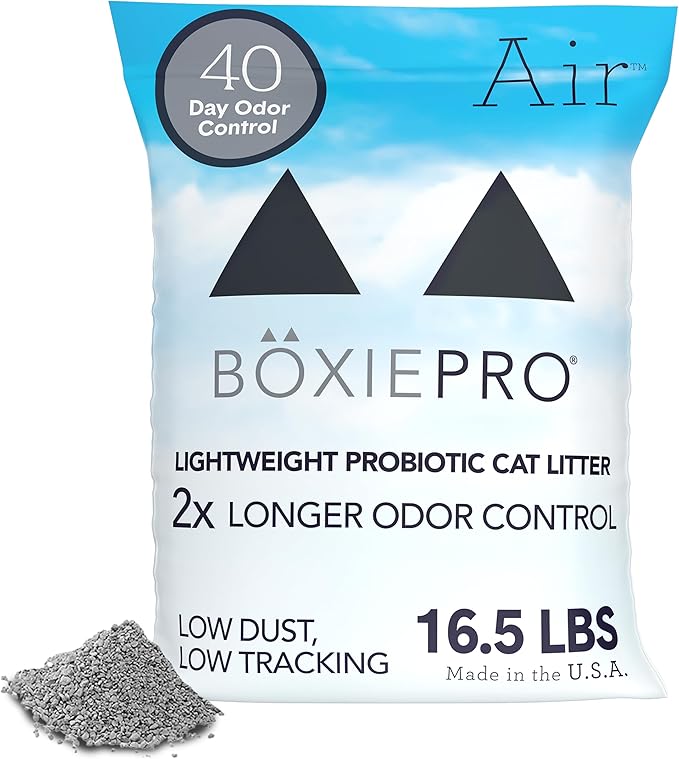 Boxie Probiotic Cat Litter, Lightweight 40-Day Odor Control, Clumping, 16.5lb-Mewly Pet