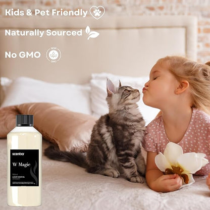 Scentia W Magic Hotel Diffuser Refill Oil Inspired by W Signature Hotel - 500 mL 16.9 fl oz - Fragrance Oil Blend Bergamot, Lemongrass & Jasmine for HVAC Diffuser - Thanksgiving & Holiday Gift