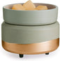 CANDLE WARMERS ETC 2-in-1 Candle and Fragrance Warmer for Warming Scented Candles or Wax Melts and Tarts with to Freshen Room, Midas