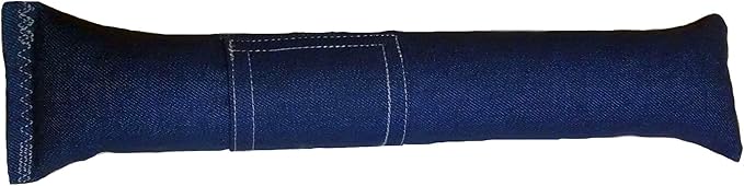 15" Cat Kicker Toy with Refillable Catnip Pocket (Denim) - Filled with Premium Canadian Catnip-Mewly Pet