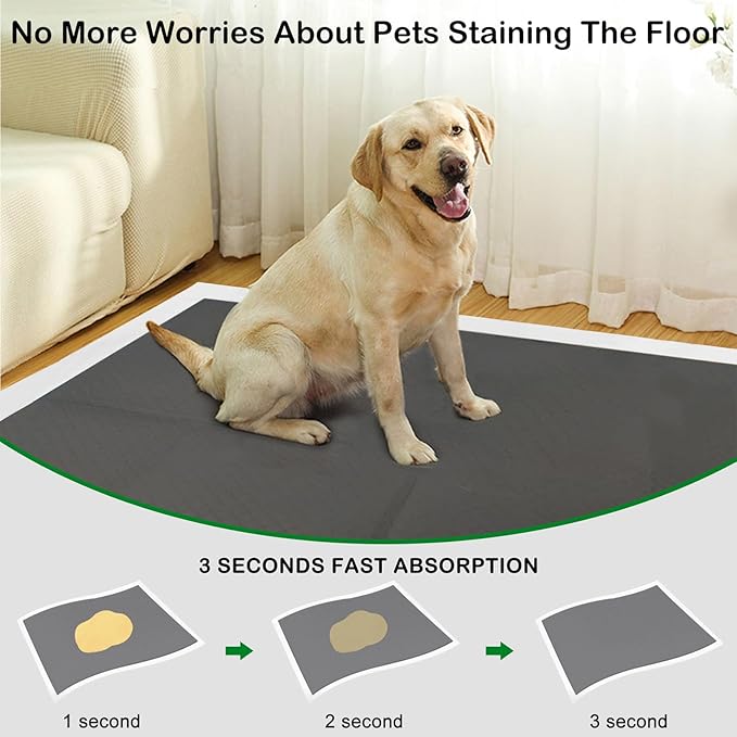 ELEGX Extra Large 28"x44" 40 Pcs Odor-Control Super Absorbency Charcoal Pee Pads for Dogs,Leak-Proof Pet Training Pee Pads,Thicken Disposable Potty Pads Puppy Training Pads for Cats Rabbits-Mewly Pet