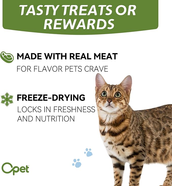 OPET Freeze Dried Duck Cat Treats, Single Ingredient Grain Free High Protein Pet Food for Cats and Dogs, Healthy Training Snacks，Freeze Dried Duck Breast Sliced Fillets (Duck Breast, 5.92 Ounce)-Mewly Pet