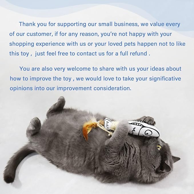 Snowlove 3-Pack Cute Catnip Feather Toys with Silvervine Rope & Bells-Mewly Pet