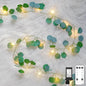 suddus Vines with Lights Plug in, 33ft 100 LED Eucalyptus Garland String Light Connectable with Remote, Leaf Lights for Bedroom, Room, Wall, Garden, Party, Wedding Decor (Warm White)