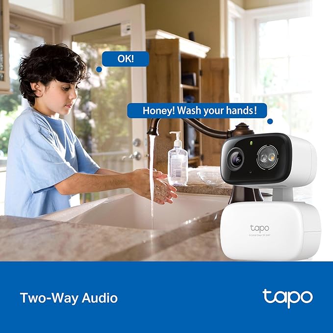 Tapo 2K 3MP Pan/Tilt Indoor/Outdoor Security Camera - Free Person/Baby Cry Detect & Motion Track, 360° Pan, Color Night Vision, SD/Cloud Storage, Works w/Alexa & Google Home HybridCam 360-Mewly Pet